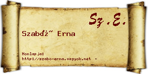 Szabó Erna névjegykártya